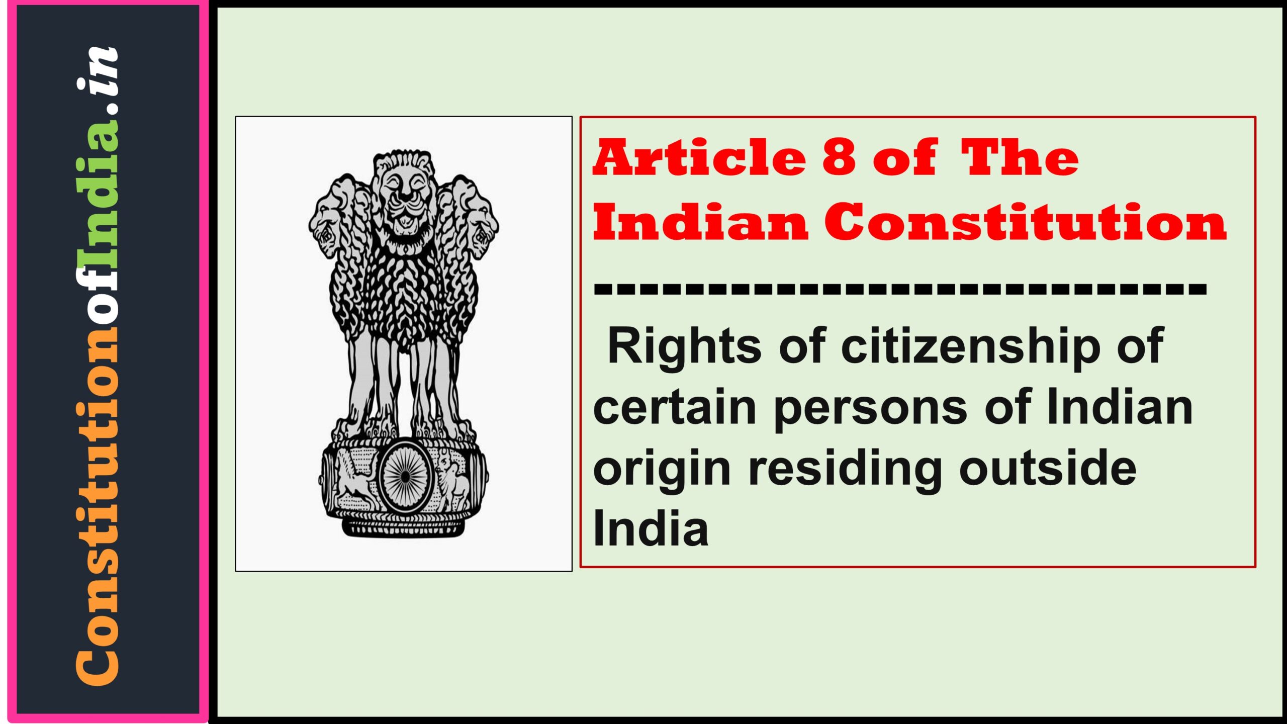 Illustration showing Indian diaspora registering citizenship at embassy under Article 8