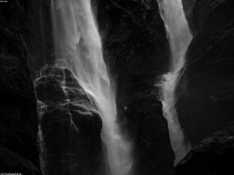 A pristine, untouched waterfall deep in a lush forest