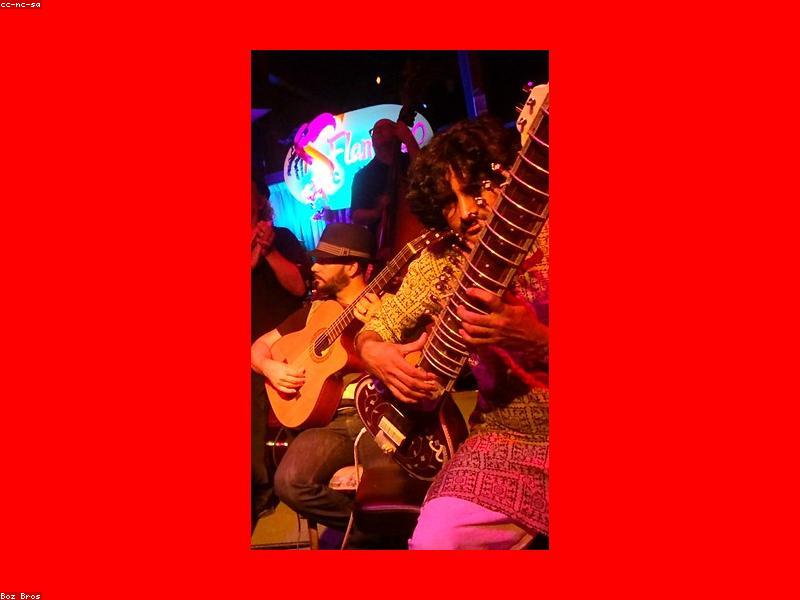Couple enjoying a live music show in Austin at night