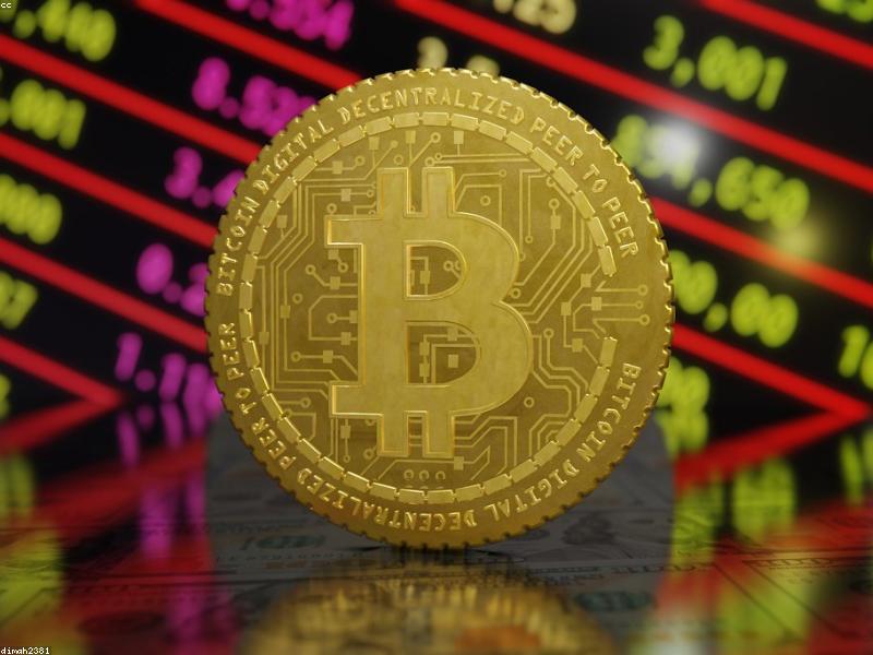 Stock market chart on computer screen